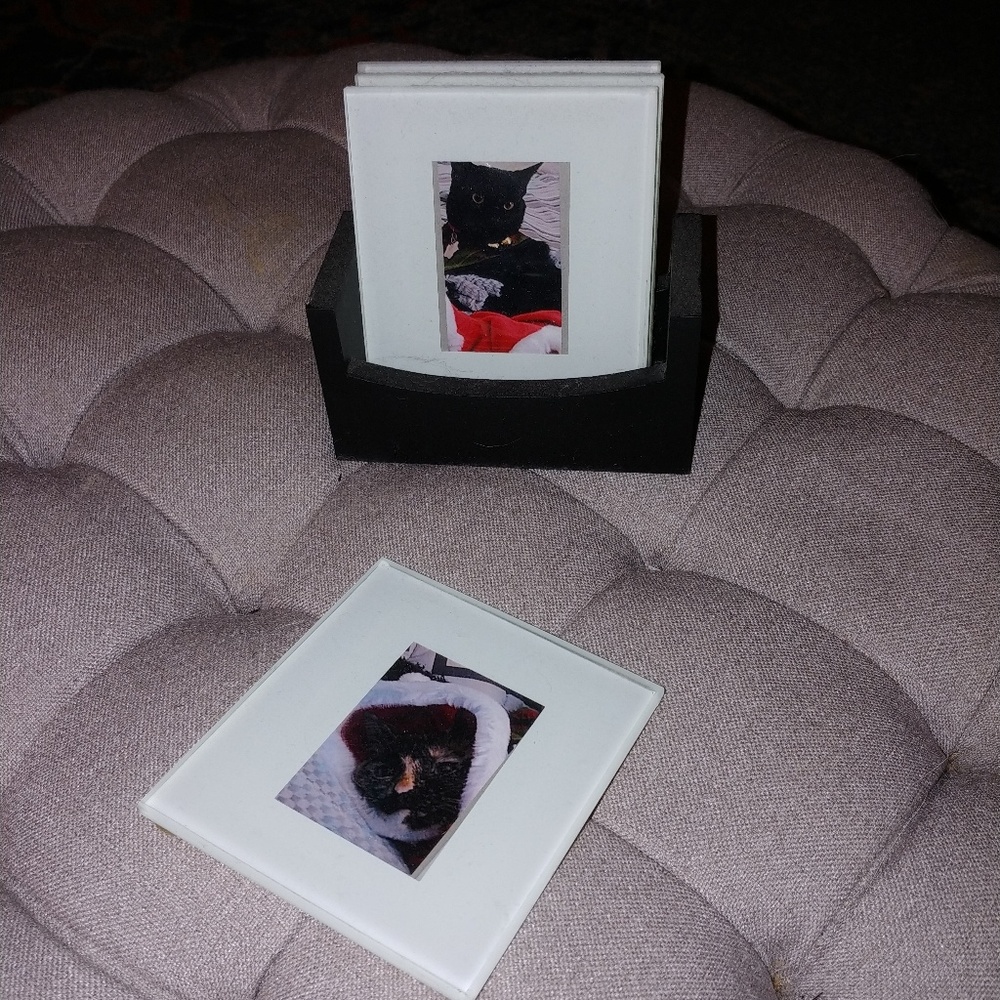 Glass coasters - Picture 2 of 2